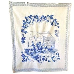 Vintage Italian Toile de Joey Table Tapestry